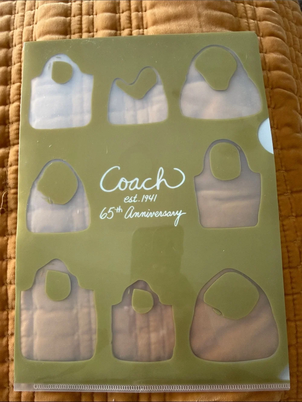 Coach Set of Two 65th Anniversary Filing Sleeves